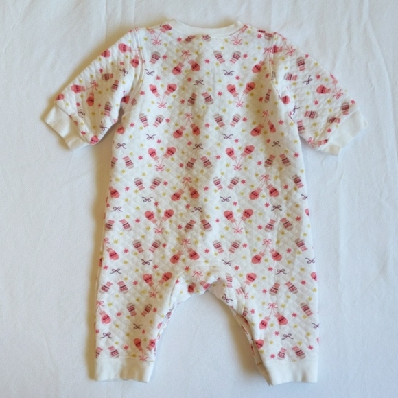 adorable quilted winter theme snap sleeper pajamas jumpsuit 3 months baby girl - Picture 5 of 8